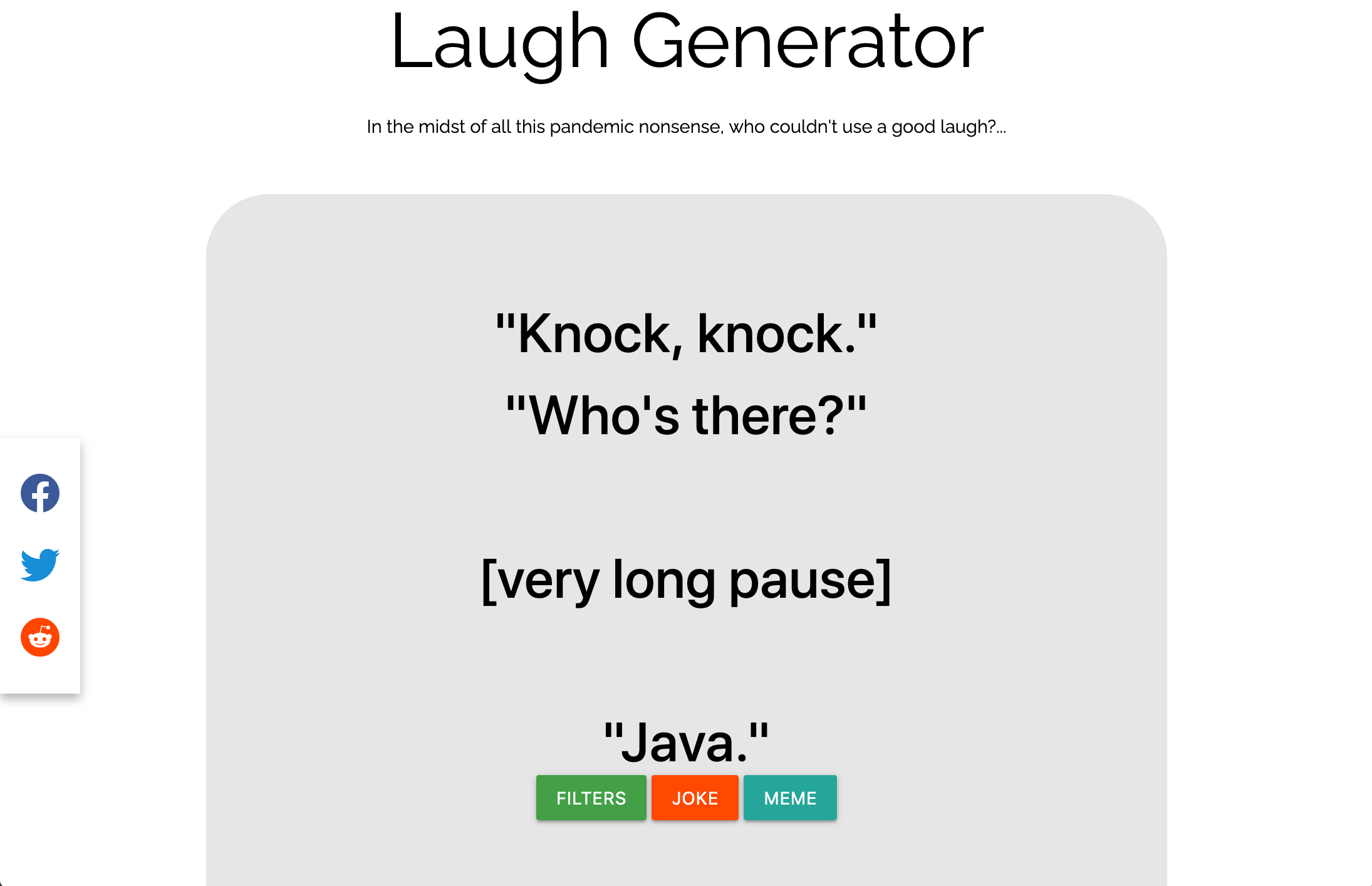 A joke and meme generator