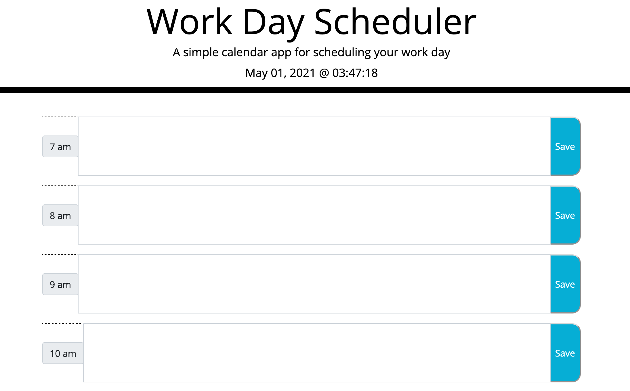 A calendar app